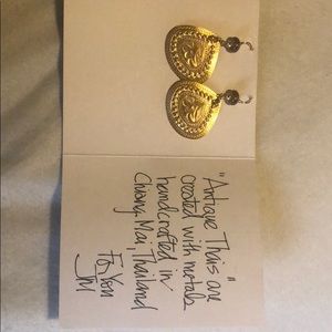 Gold colored earrings-brand new